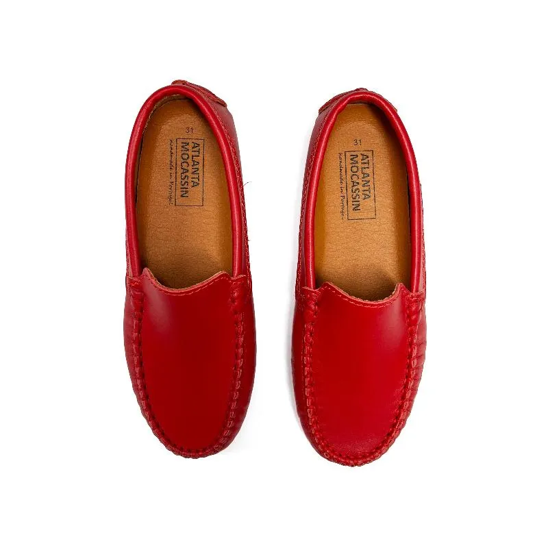 Atlanta Mocassin Red Leather Loafer 015