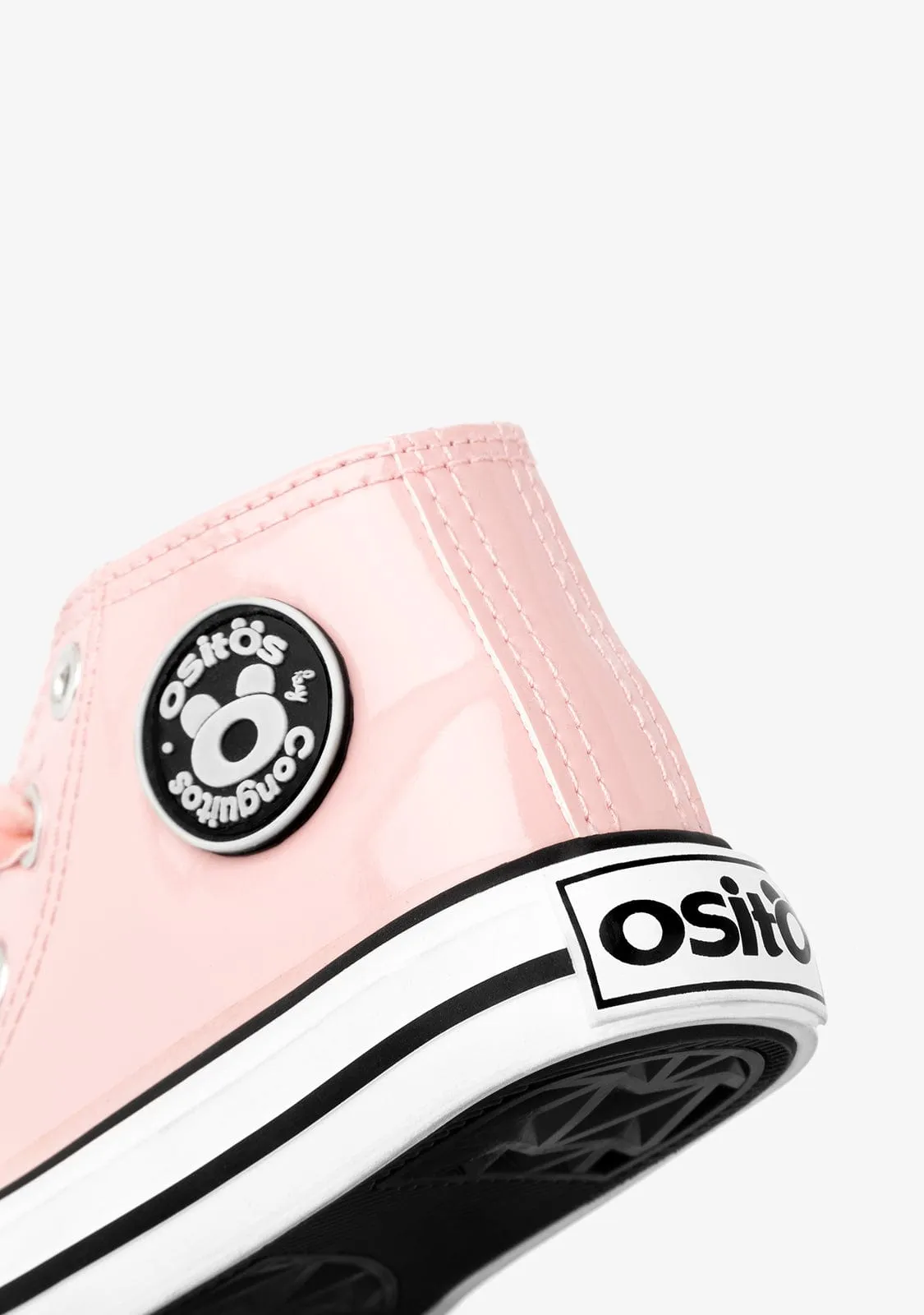 Baby's Pink Patent Leather Hi-Top Sneakers