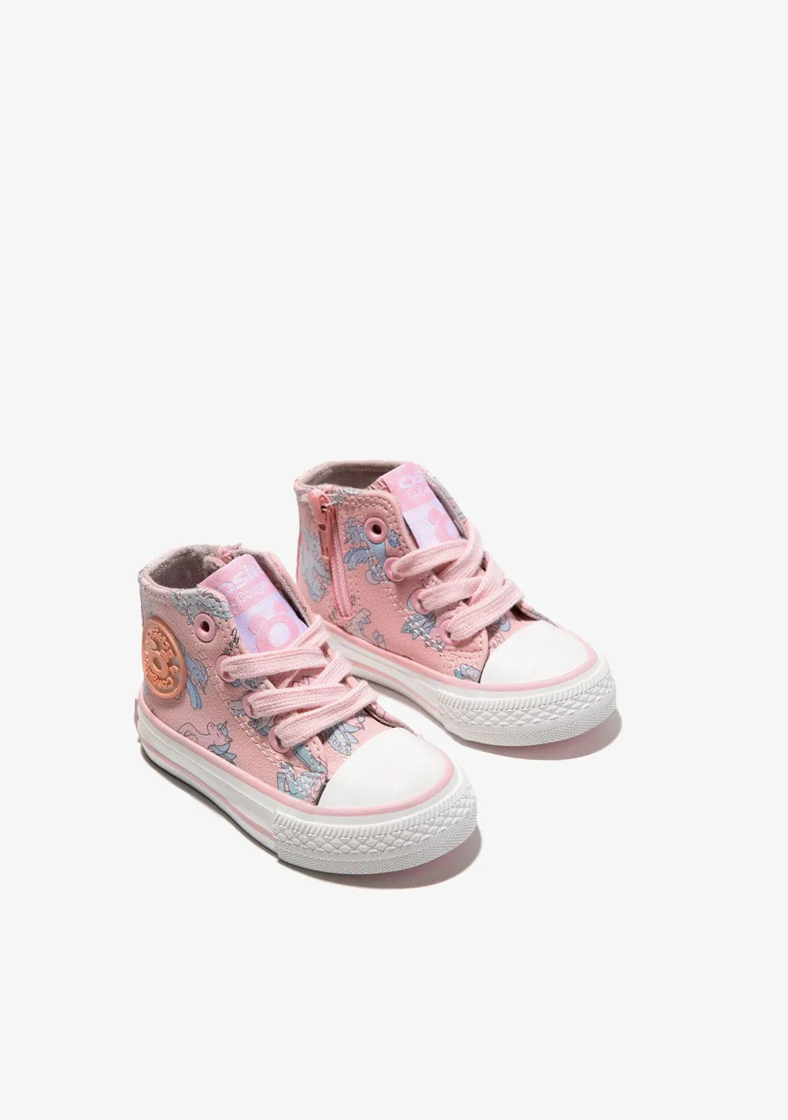 Baby's Pink Unicorn Hi-Top Sneakers Napa