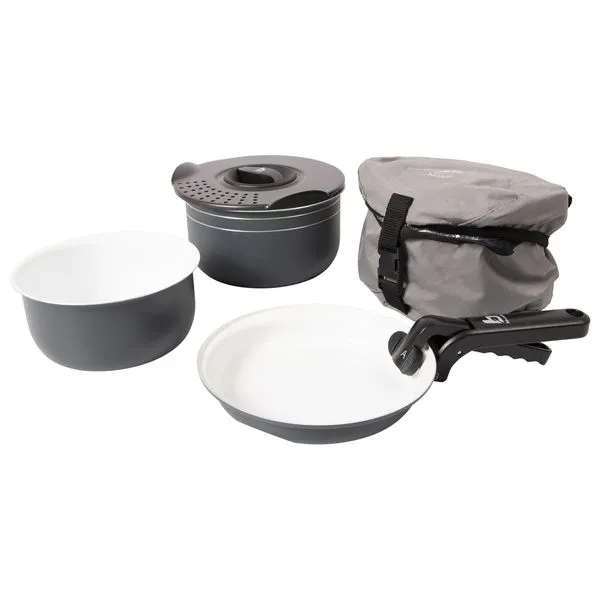 Bo-Camp Cookware Set Trekking 5 Pieces Ceramic Coating Aluminium