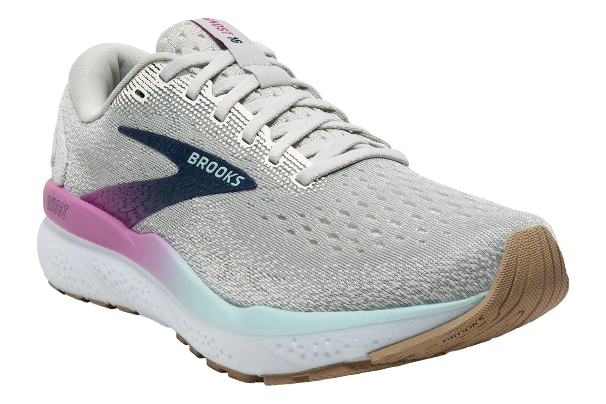 Brooks Ghost 16 D White/Grey/Estate Blue Womens