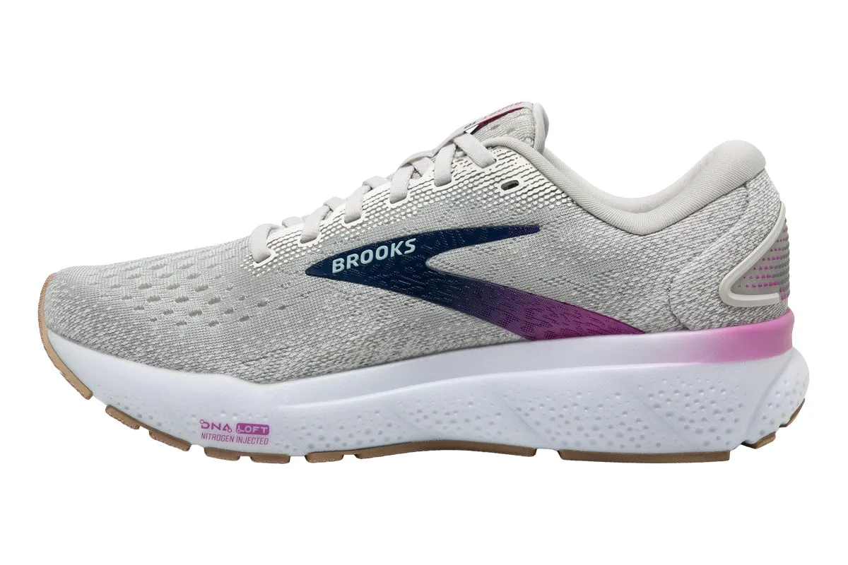 Brooks Ghost 16 D White/Grey/Estate Blue Womens
