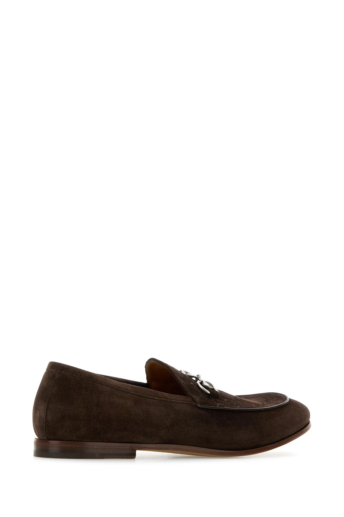 Brown suede loafers