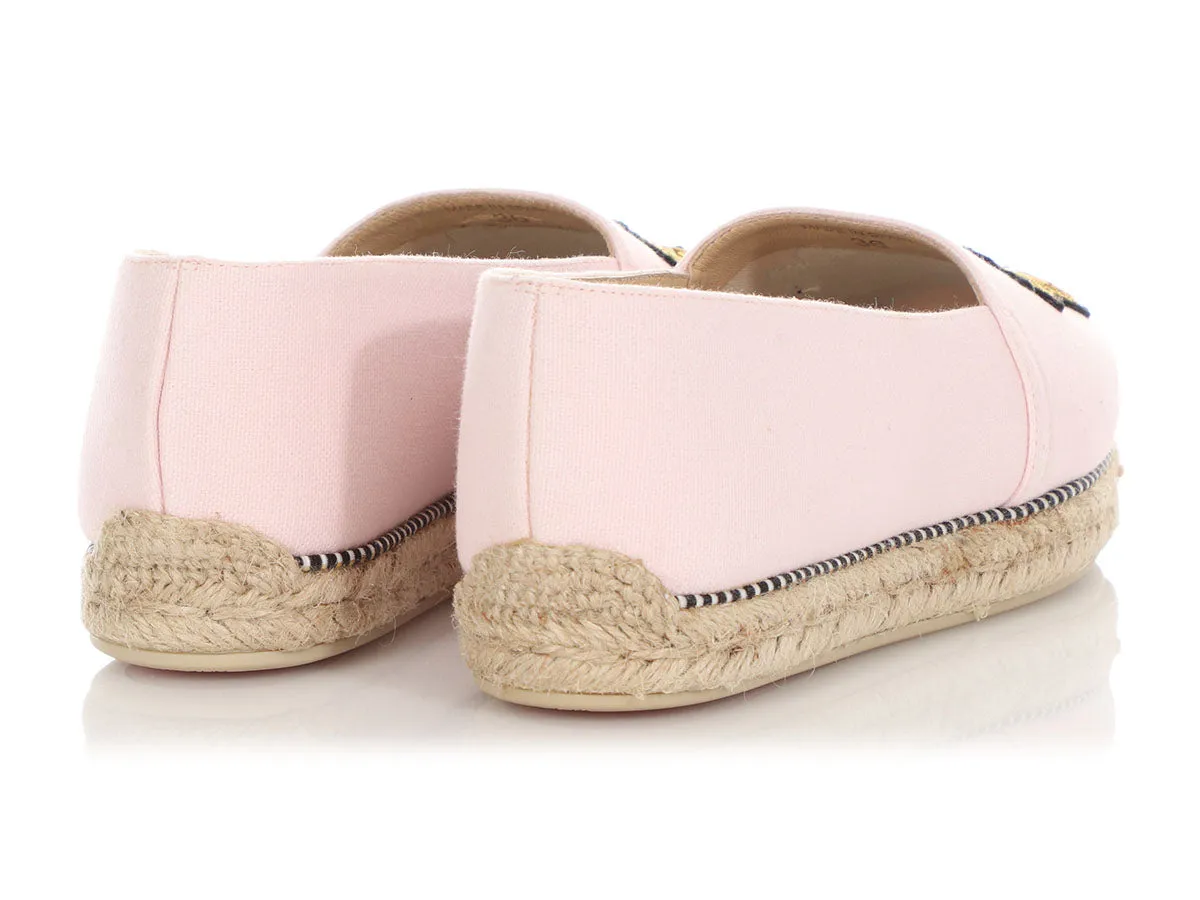Christian Louboutin Pink Lougalia Espadrille Flats