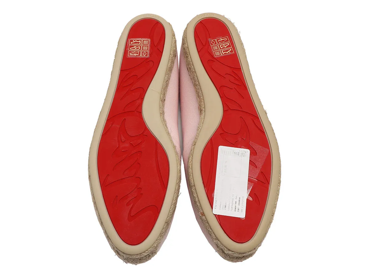 Christian Louboutin Pink Lougalia Espadrille Flats