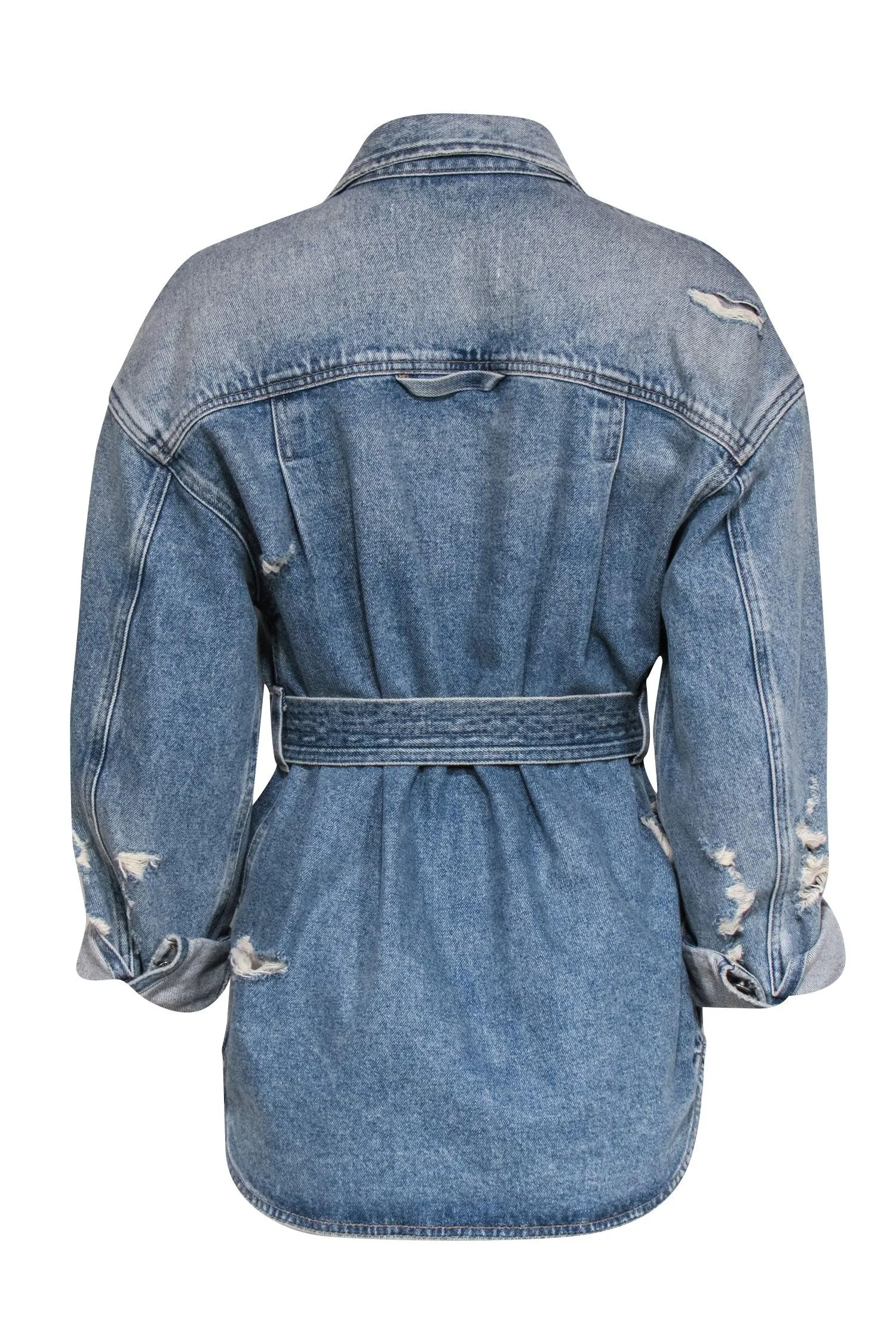 Citizens of Humanity - Denim Blue Oversized Jacket w/ Tie Sz XS