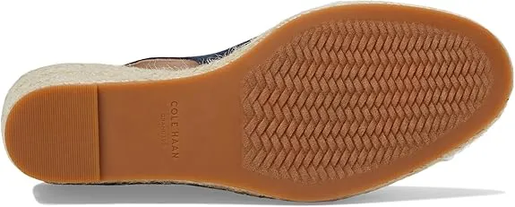 Cole Haan Cloudfeel Espadrille Sling Navy Blazer Linen Wedge Heeled Sandals