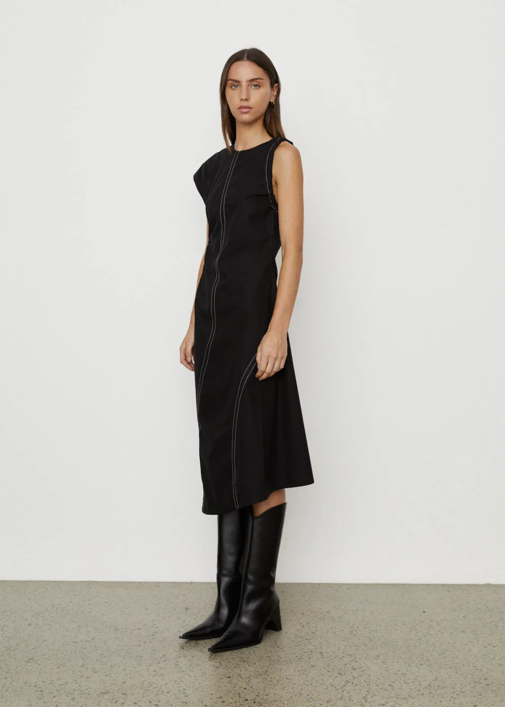 Cut Out Poplin Dress