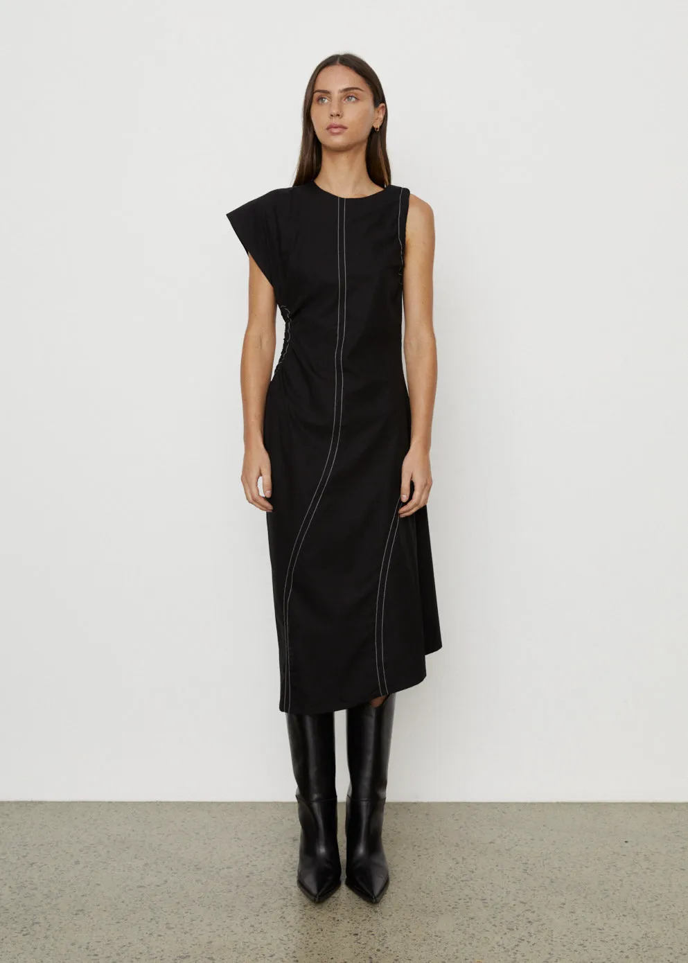 Cut Out Poplin Dress