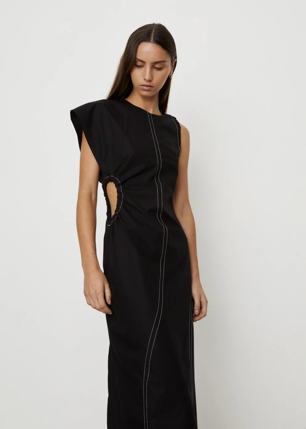 Cut Out Poplin Dress