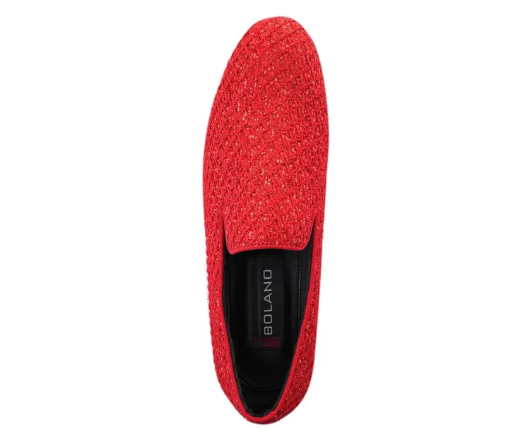 Glittering Tuxedo Slippers Women’s Lattice Glitter Upper