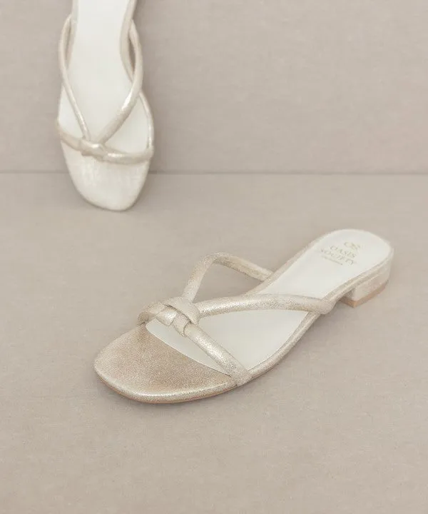 Gold Knotted Flat Sandal