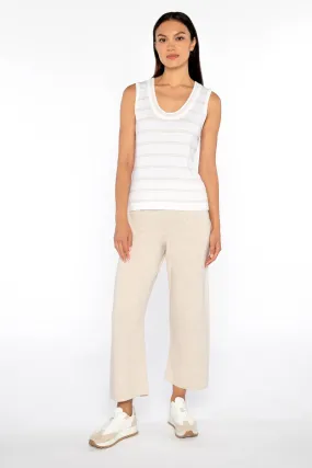 KINROSS CASHMERE - COVERSTITCH SROP COTTON BLEND PANT