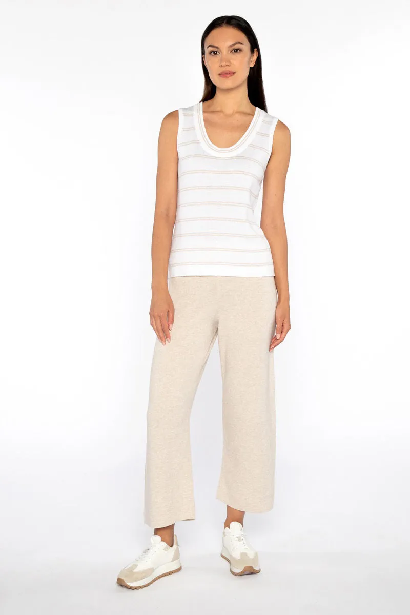 KINROSS CASHMERE - COVERSTITCH SROP COTTON BLEND PANT