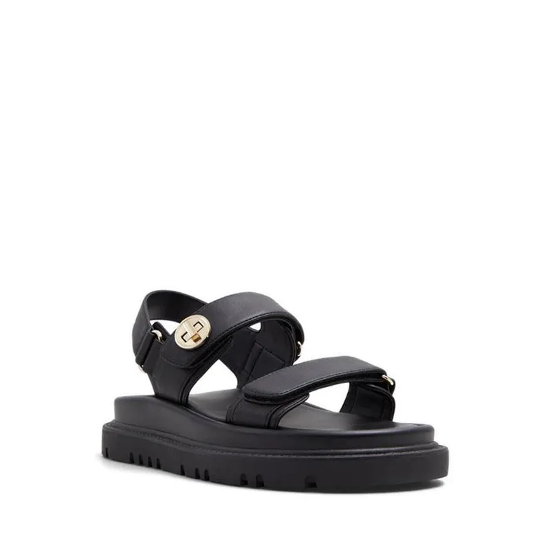 Linette Flat Sandals - Black