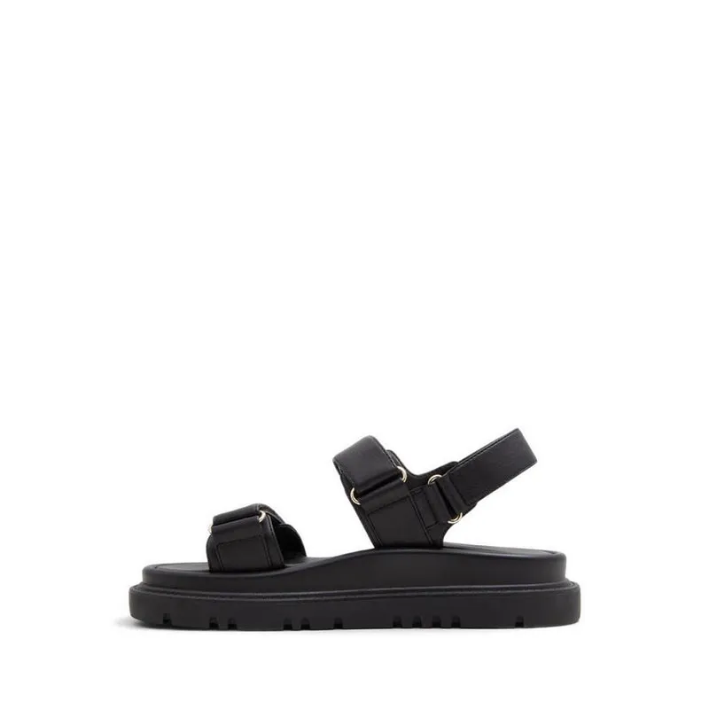Linette Flat Sandals - Black