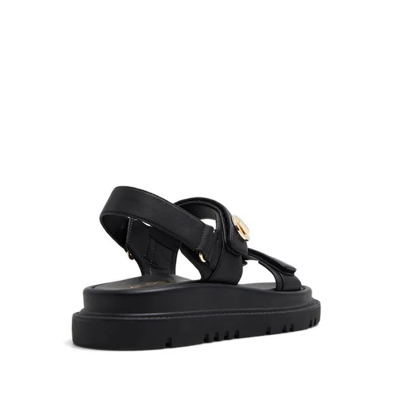 Linette Flat Sandals - Black