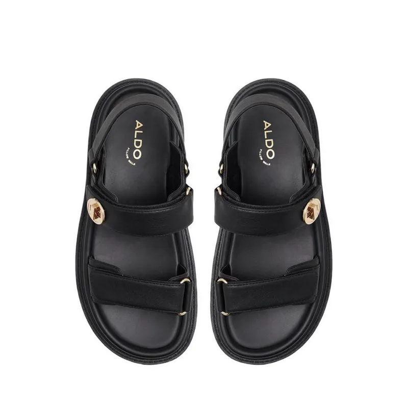 Linette Flat Sandals - Black