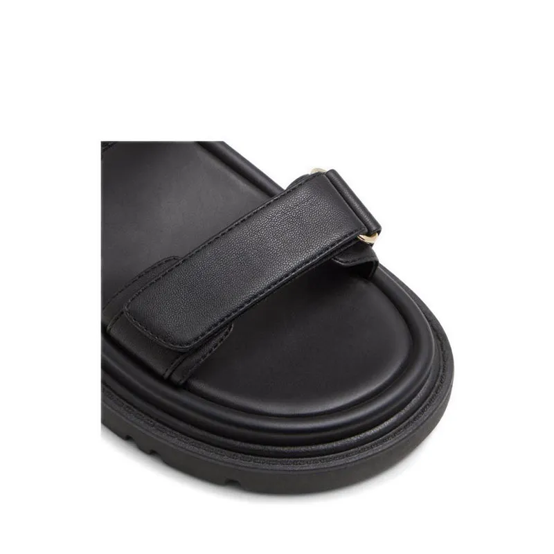 Linette Flat Sandals - Black