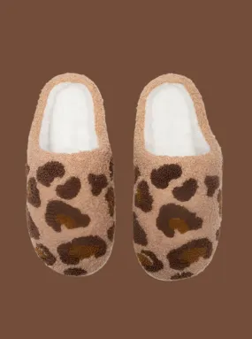 Living Royal - Indoor / Outdoor Slippers - Leopard Print - Brown