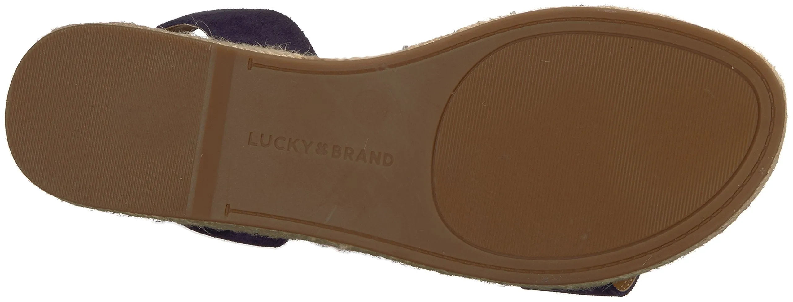 Lucky Brand Garston Flat Moroccan Blue Suede Low Wedge Sandals