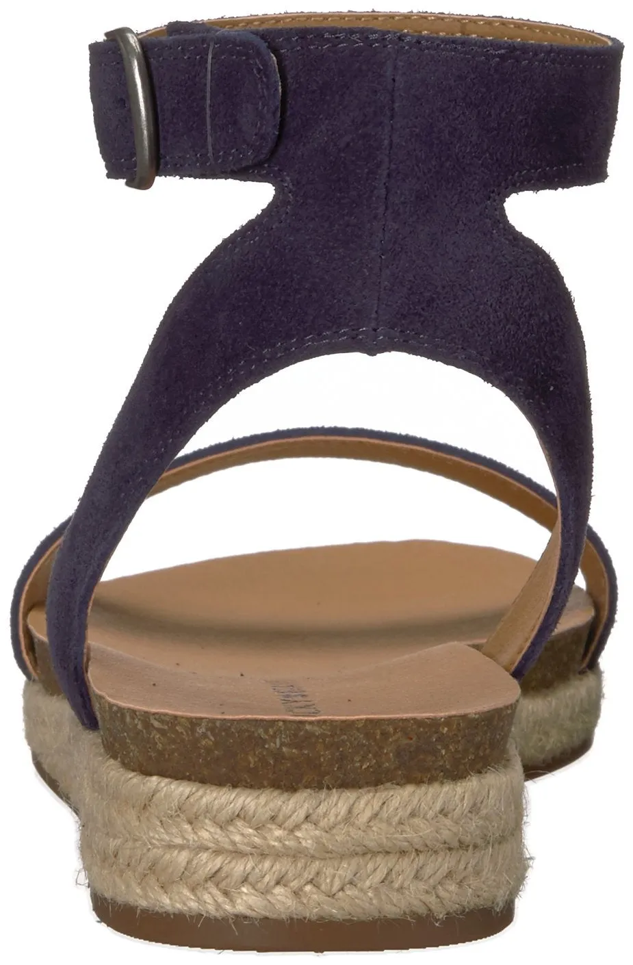 Lucky Brand Garston Flat Moroccan Blue Suede Low Wedge Sandals