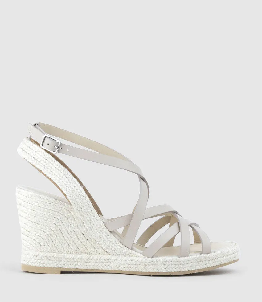 MILENA Strappy Tonal Espadrille in Offwhite