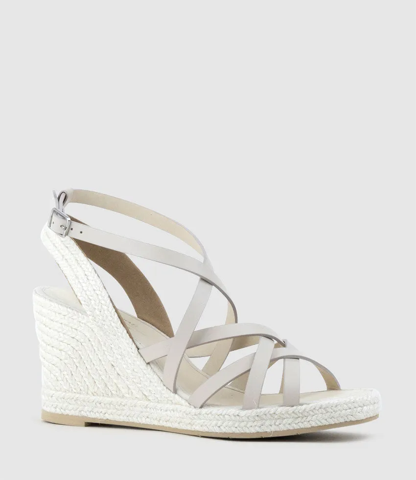 MILENA Strappy Tonal Espadrille in Offwhite