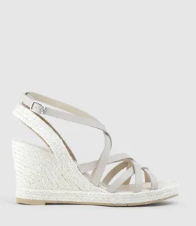 MILENA Strappy Tonal Espadrille in Offwhite