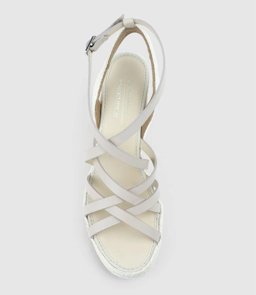 MILENA Strappy Tonal Espadrille in Offwhite