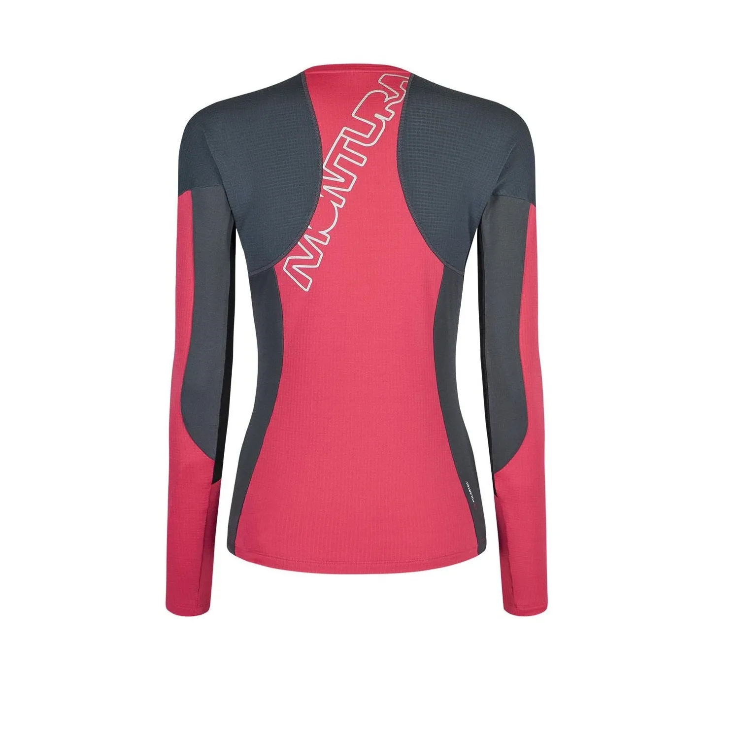 MONTURA RUN FLY W MAGLIA A MANICHE LUNGHE DONNA TECNICA E TRASPIRANTE - COLORE ROSA SUGAR/PIOMBO