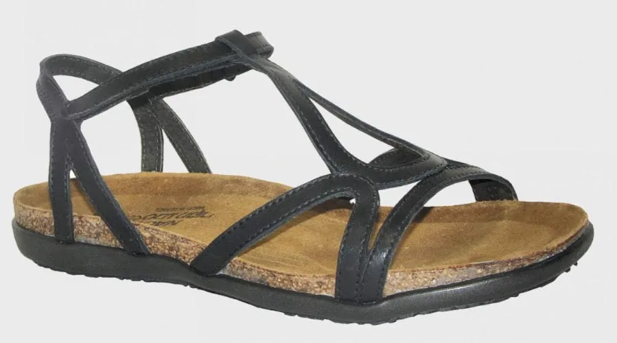 NAOT Dorith Black Ladies Leather Sandal
