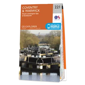 Ordnance Survey Explorer 221 Map Coventry & Warwick