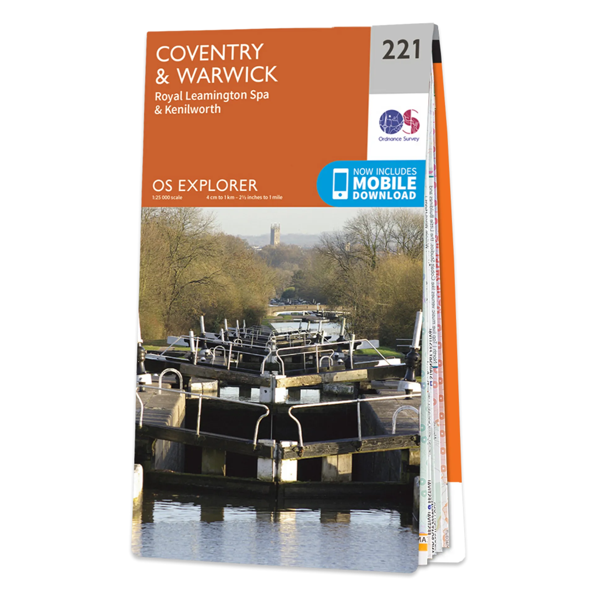 Ordnance Survey Explorer 221 Map Coventry & Warwick