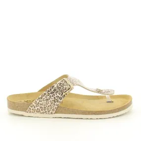 Plakton 181671 Leopard Print Thong Sandals