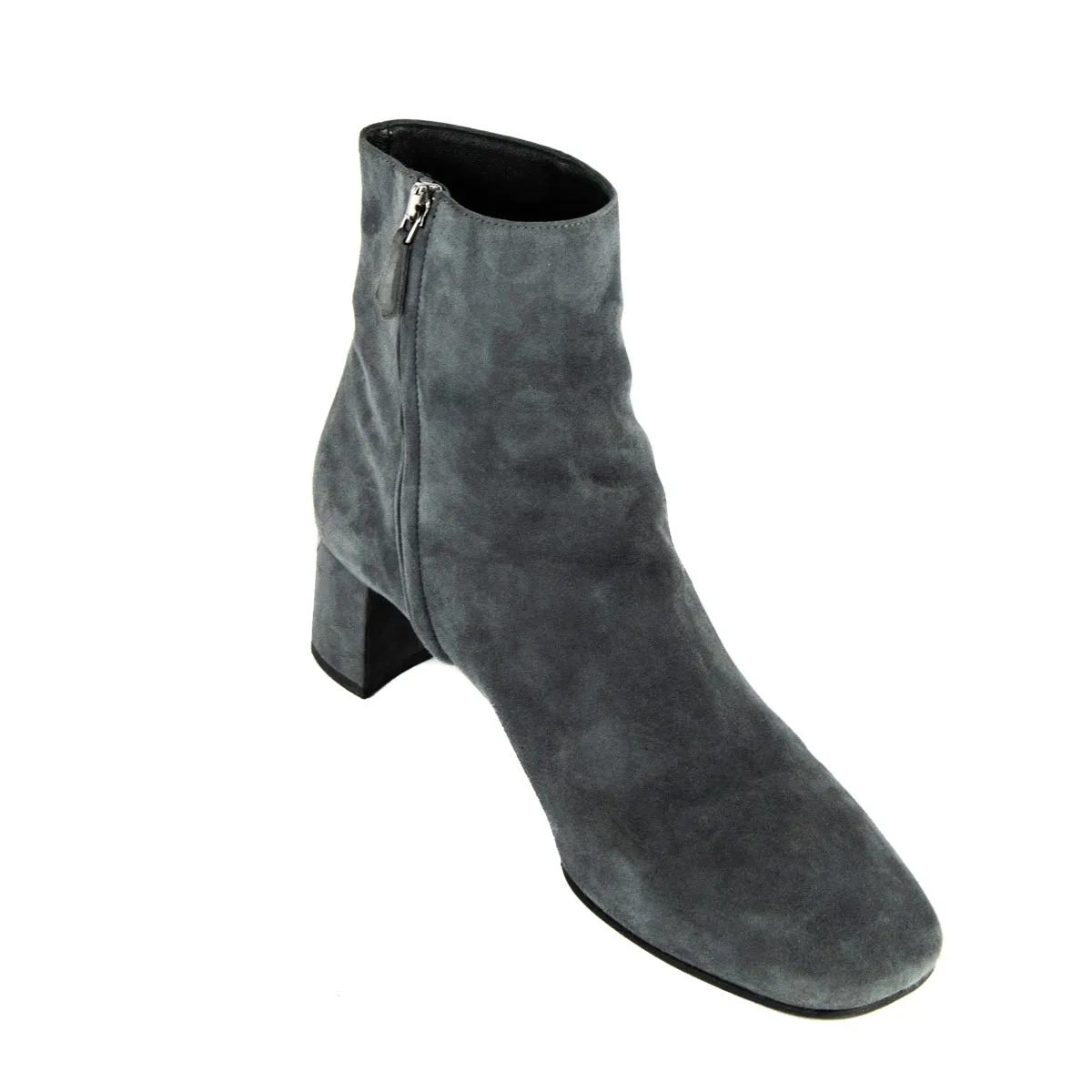 Prada Gray Suede Logo Ankle Boots Size US 10 | EU 40