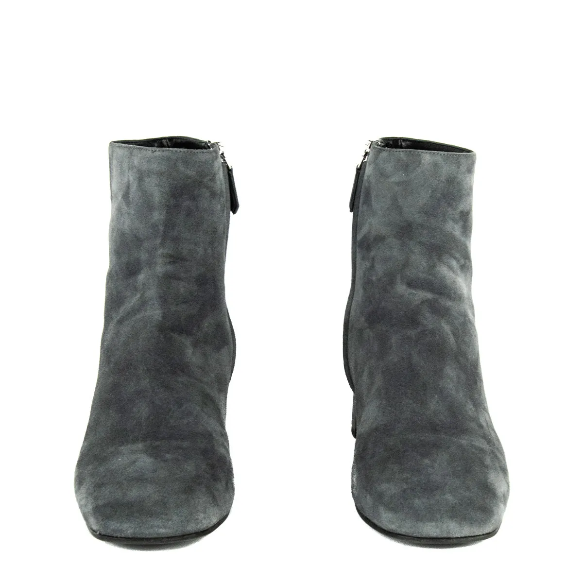 Prada Gray Suede Logo Ankle Boots Size US 10 | EU 40
