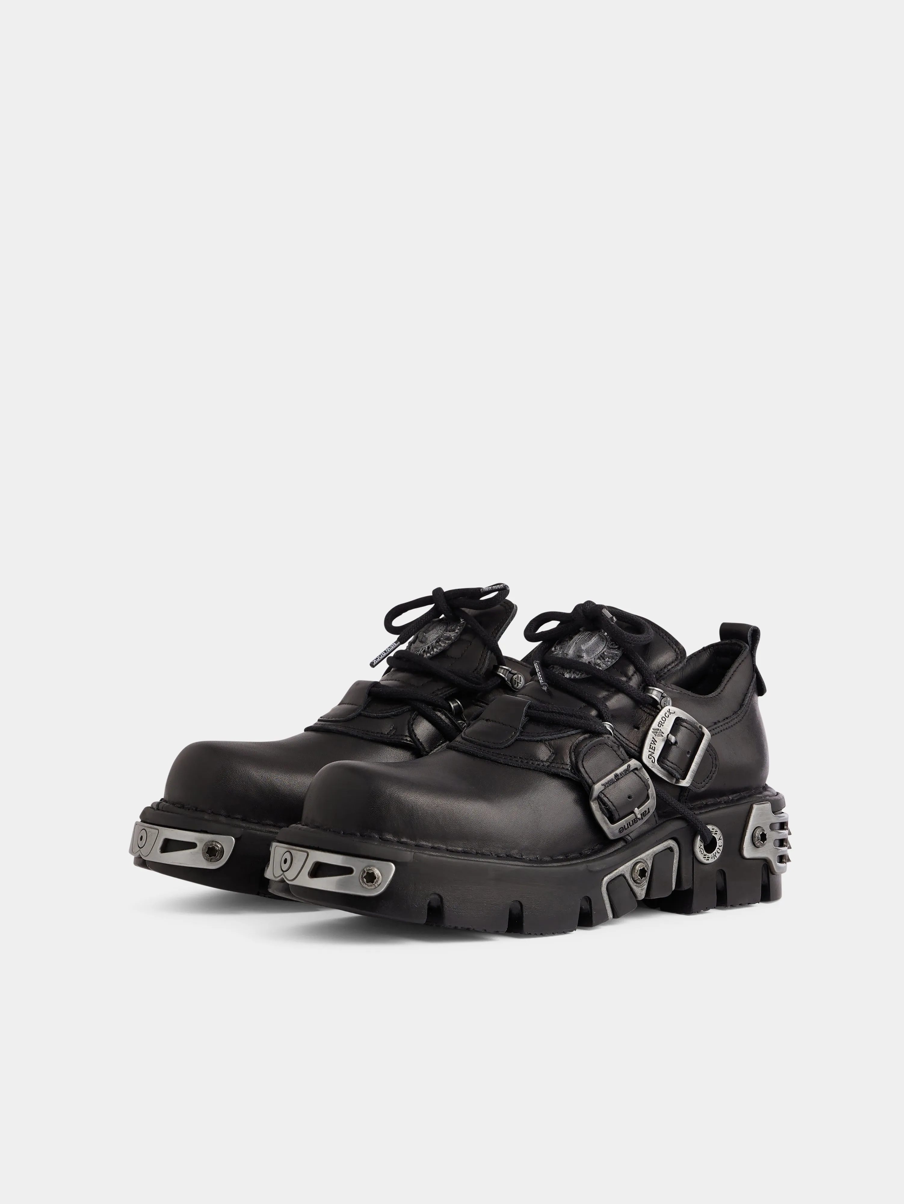 RABANNE x NEW ROCK BLACK SHOES