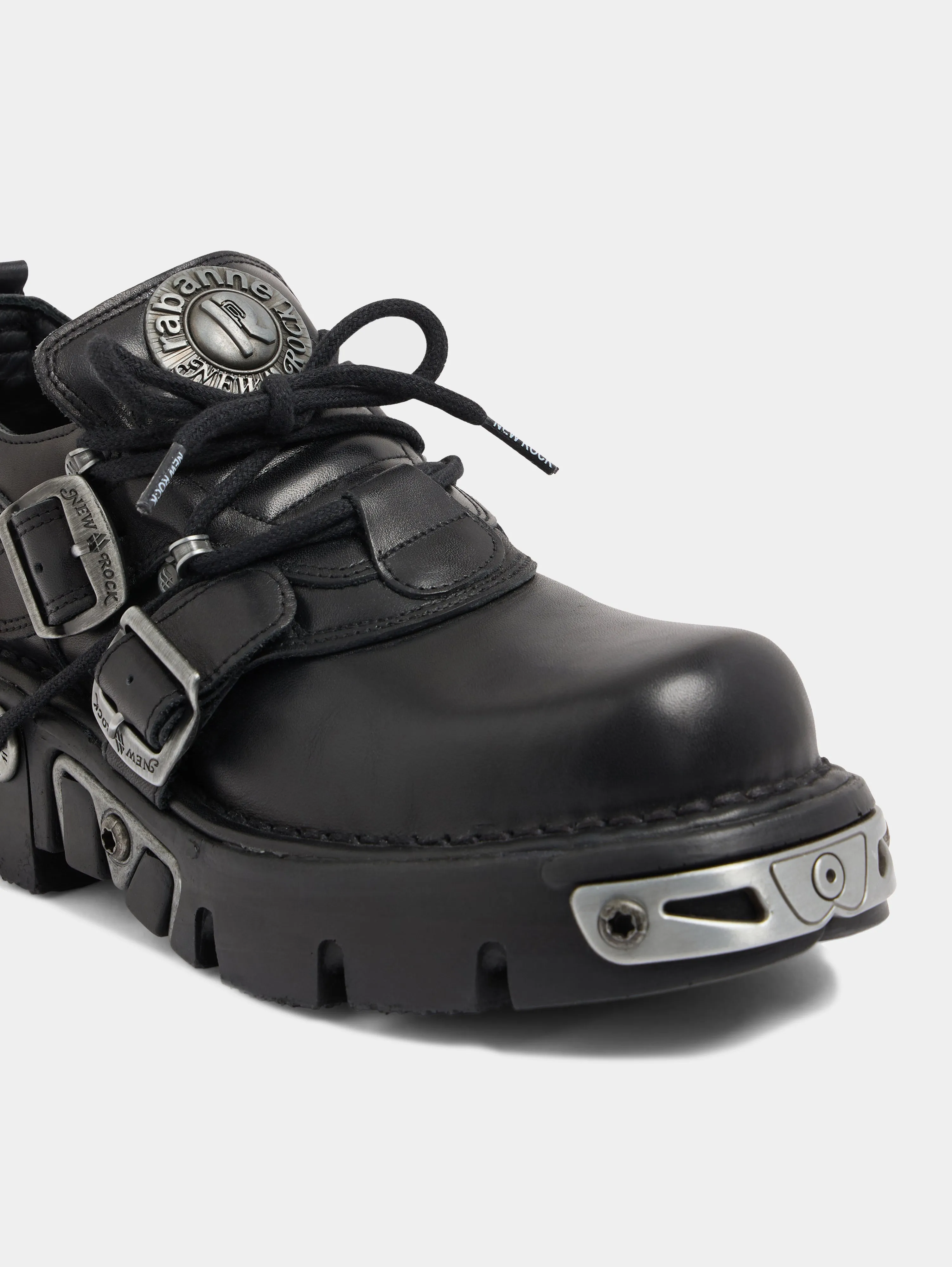 RABANNE x NEW ROCK BLACK SHOES