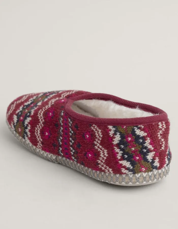 Seasalt Starry Eyed Borg Slippers in Well House Dahlia Mix