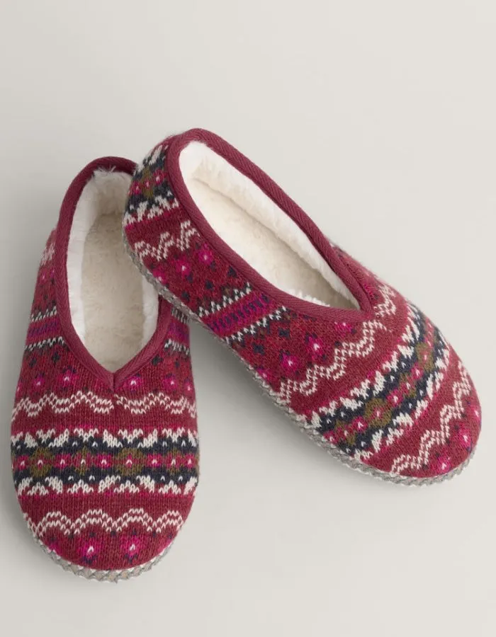 Seasalt Starry Eyed Borg Slippers in Well House Dahlia Mix
