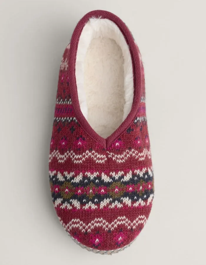 Seasalt Starry Eyed Borg Slippers in Well House Dahlia Mix