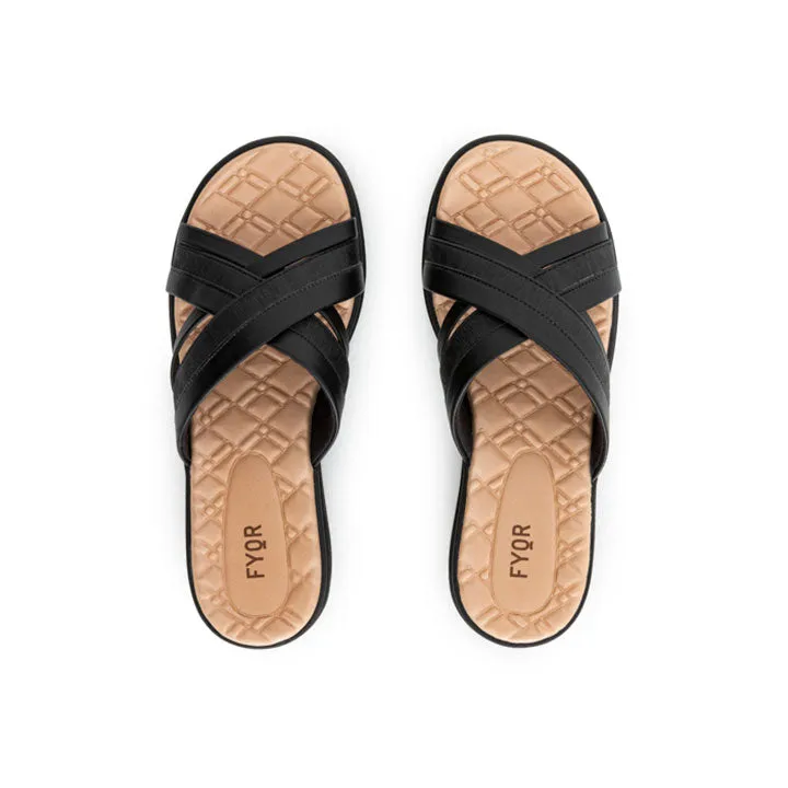 Shinny Cross Strap Sandal BRM 024