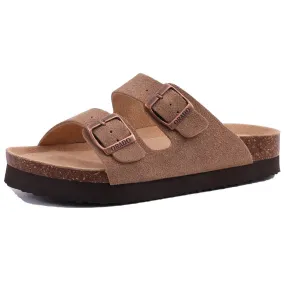Soofeet Orthopedic Leather Sandals for Women Arch Support Comfortable Clogs