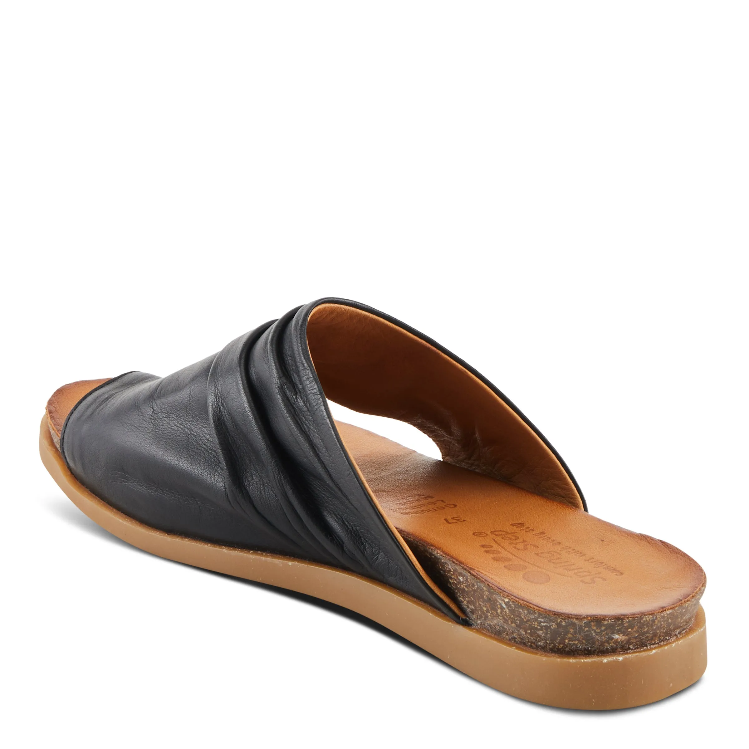 Spring Step Shoes Bates Sandals Women’s Leather Slide 1" Heel
