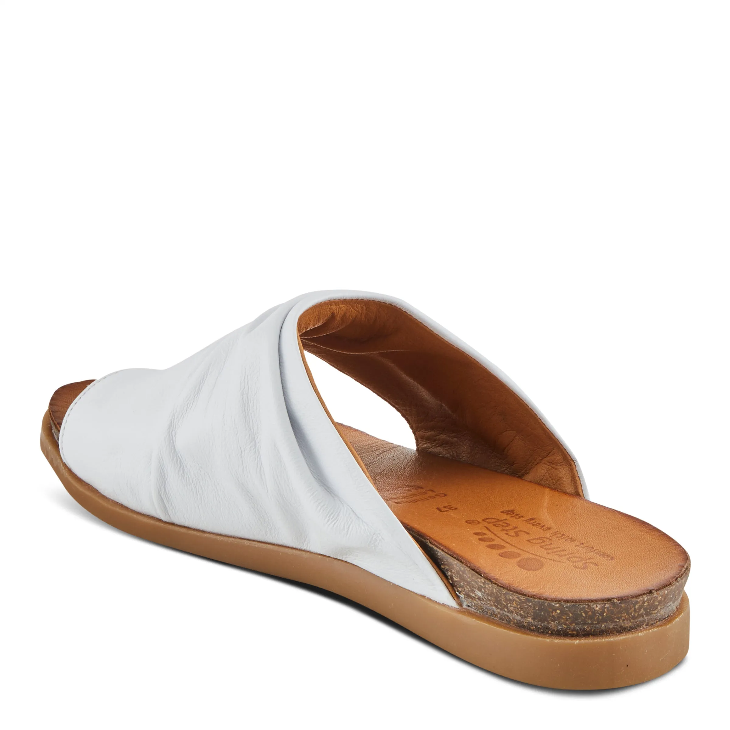 Spring Step Shoes Bates Sandals Women’s Leather Slide 1" Heel