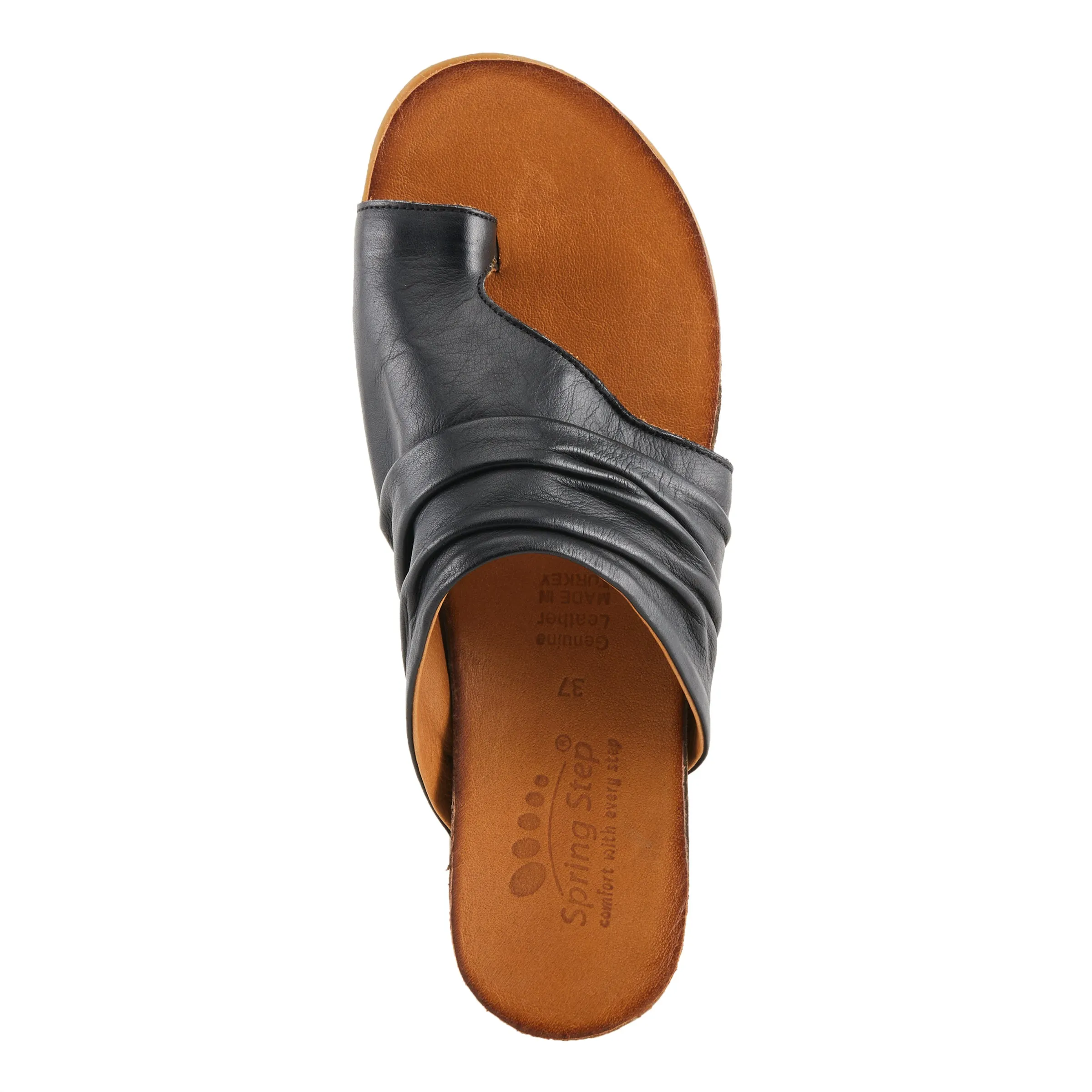 Spring Step Shoes Bates Sandals Women’s Leather Slide 1" Heel