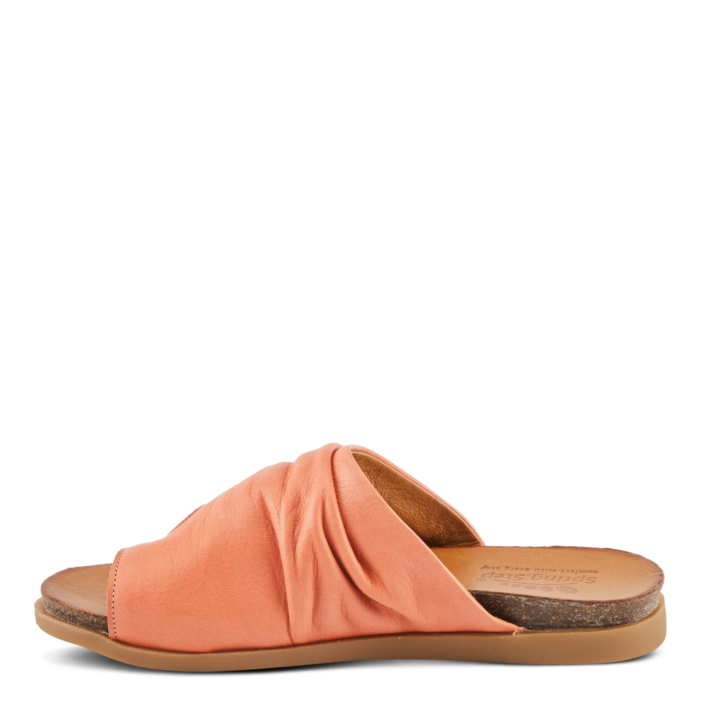 Spring Step Shoes Bates Sandals Women’s Leather Slide 1" Heel
