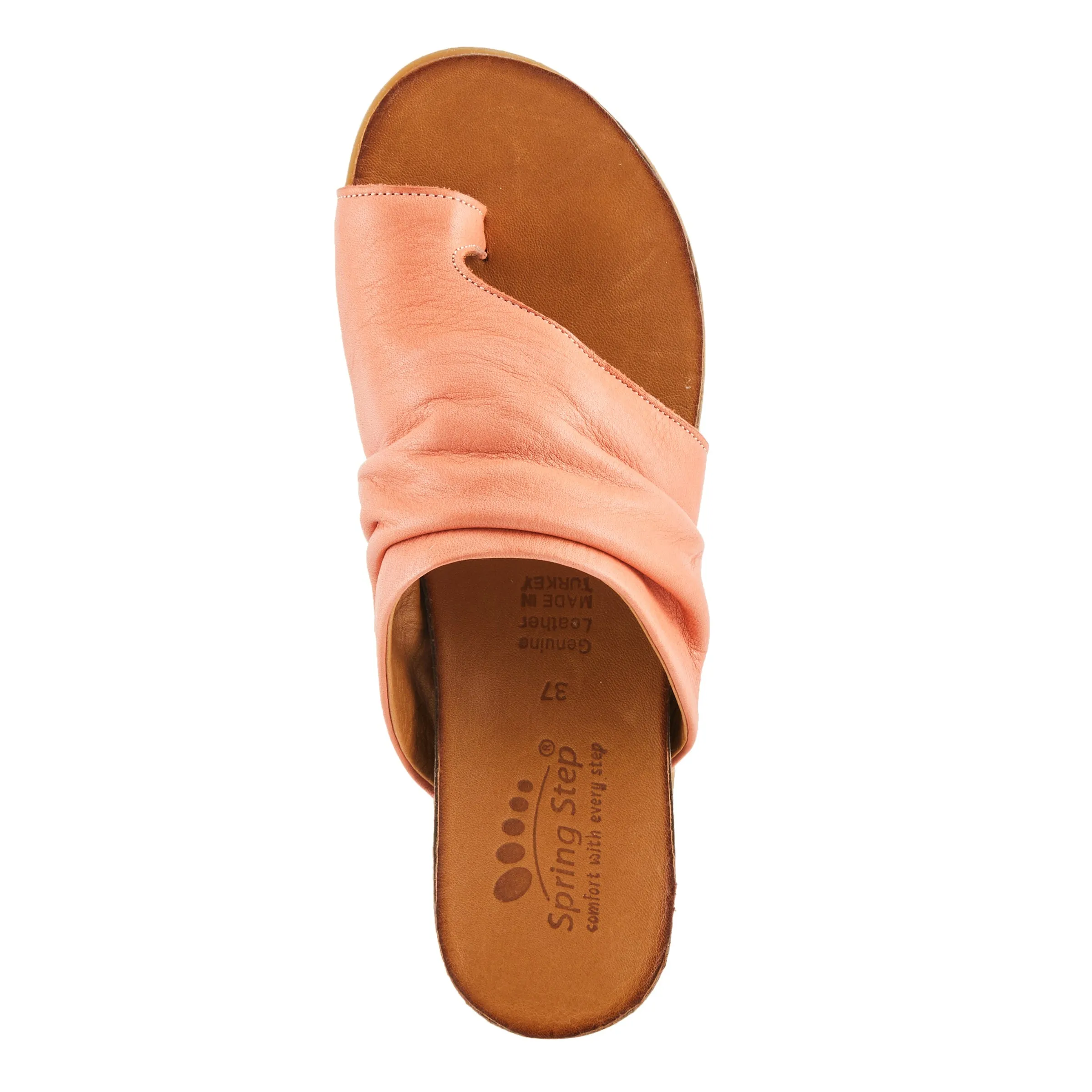 Spring Step Shoes Bates Sandals Women’s Leather Slide 1" Heel