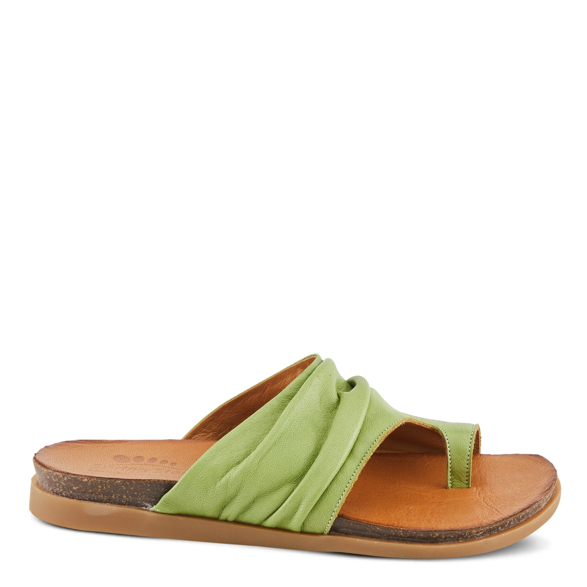 Spring Step Shoes Bates Sandals Women’s Leather Slide 1" Heel
